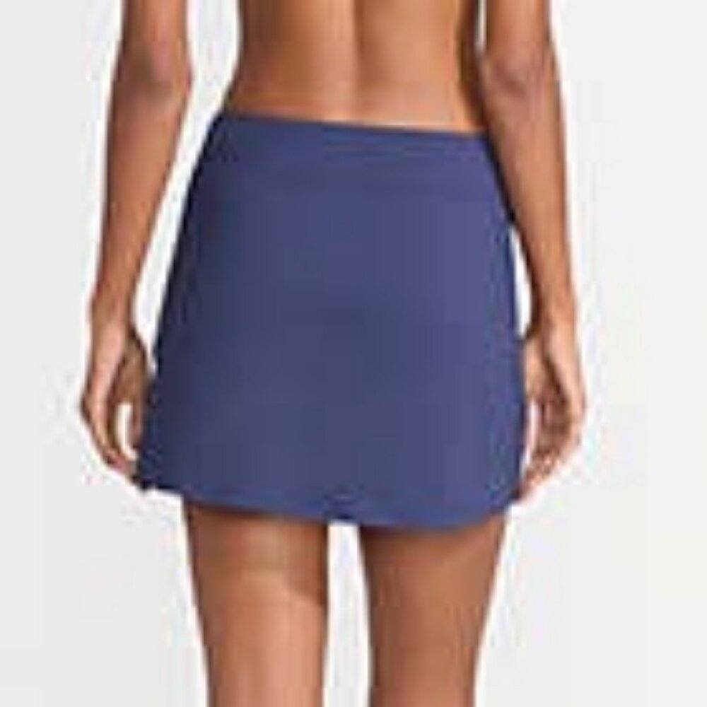 Lands End Womens 8 Blue Swim Skirt Nylon Spandex Travel Vacation Summer - Picture 10 of 11